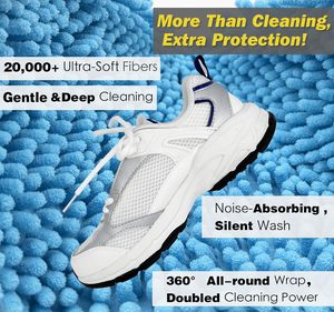 Sac de lavage pour chaussures réutilisable et durable avec fermeture éclair, sac de lavage en peluche pour chaussures et baskets - Product Image 2