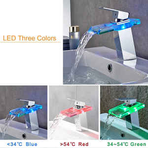 Grifos Modernos de Latón con LED de 3 Colores para Lavabo, Grifería Fría y Caliente para Baño, Grifos para Lavabo, Precio de Fábrica, Grifos para Cocina de Hotel - Product Image 4