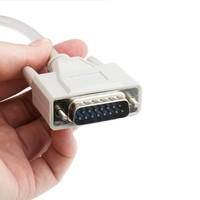 Cable de datos DB15 macho a hembra, cable de conexión de computadora de 1.5 metros con puertos serie/paralelos de 2 filas, cable de impresora