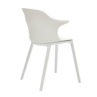 Fauteuil en plastique moulé moderne DHF, design italien, chaise de salle à manger ergonomique, légère, résistante aux intempéries, pour intérieur/extérieur, maison, restaurant