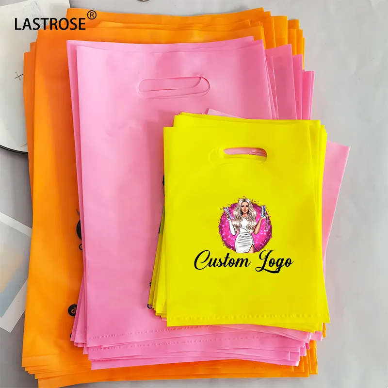 Hot Sale Private Label Design Shopping Gravure Printing Plastic Bags With Logo Tote Plastic Shopping Bag