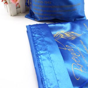 Sacs en satin personnalisés avec logo pour lingerie, extensions capillaires, perruques et mèches, avec cordon de serrage, emballage textile durable pour la vente en gros - Product Image 6