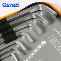 Qixin Set kunci pas Torx l-key Allen, kunci pas Set ukuran panjang dan pendek untuk multi-tujuan 20 buah