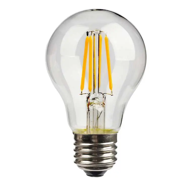 Clear A60 60mm E26 E27 2700k 3000k 120v 220v Soft Warm White Edison LED Filament Bulb