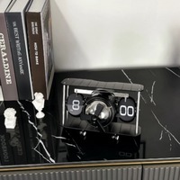 Horloge mécanique à pages tournantes en forme d'avion, style rétro, vintage, pour bureau, ornement décoratif