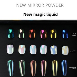 Nuevo <span class=keywords><strong>Polvo</strong></span> Mágico Aurora para Uñas, Efecto Espejo, Sin <span class=keywords><strong>Polvo</strong></span>, Larga Duración, Color Brillante, Efecto Hada, Brillo Mágico para Uñas - Product Image 4