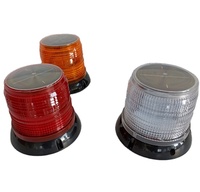 Lanterne de navigation maritime solaire à base magnétique, lumière ambrée, lanterne d'avertissement LED ambrée, lampe torche solaire jaune ambrée