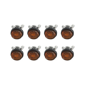 Easy to Install Motorcycle 8pcs <strong>License</strong> <strong>Plate</strong> Reflectors for Street Cruiser Dirt Bike ATV UTV Scooter| - Product Image 1