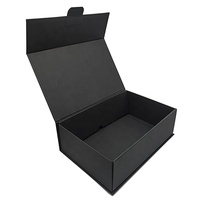 Ingrosso logo personalizzato design stampa nero carta rigida magnetica pieghevole confezione regalo bianca per il prodotto