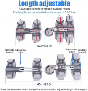 Penyangga Lutut Ortopedi Pasca Operasi HKJD, Imobilisasi, Dapat Disesuaikan, Berengsel, Rehabilitasi ROM, Perlindungan Profesional, Tebal - Product Image 6
