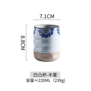 Japanische Art Vintage Keramik Kaffeetassen Sushi <span class=keywords><strong>Hand</strong></span> gezeichnete Trinkbecher 220ml - Product Image 4