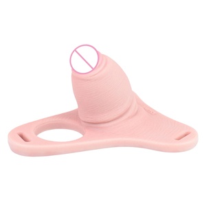 ANOSX Triangular Silicone Real Penis Hollow <b>Dildo</b> Set Strapon Male Cock Cb Lock Sex Toy Couple Transvestite Chastity Penis Cover - Product Image 2
