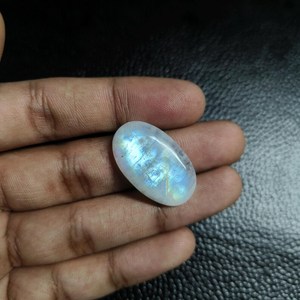 Pierre de Lune Arc-en-ciel Naturelle Ovale Cabochon Pierre Précieuse Non Montée 27 carats 28x17mm Fabrication de Bijoux Exportateur en Gros Inde - Product Image 6