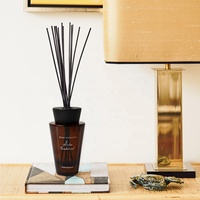 Bouteille de diffuseur de roseau en verre à arôme unique d'ambre de luxe 100ml 500ml avec couvercle à vis