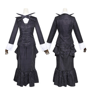 MANGGUO Jack Skellington <b>Pajamas</b> Costume Set Halloween Cosplay Striped Sleepwear - Product Image 2
