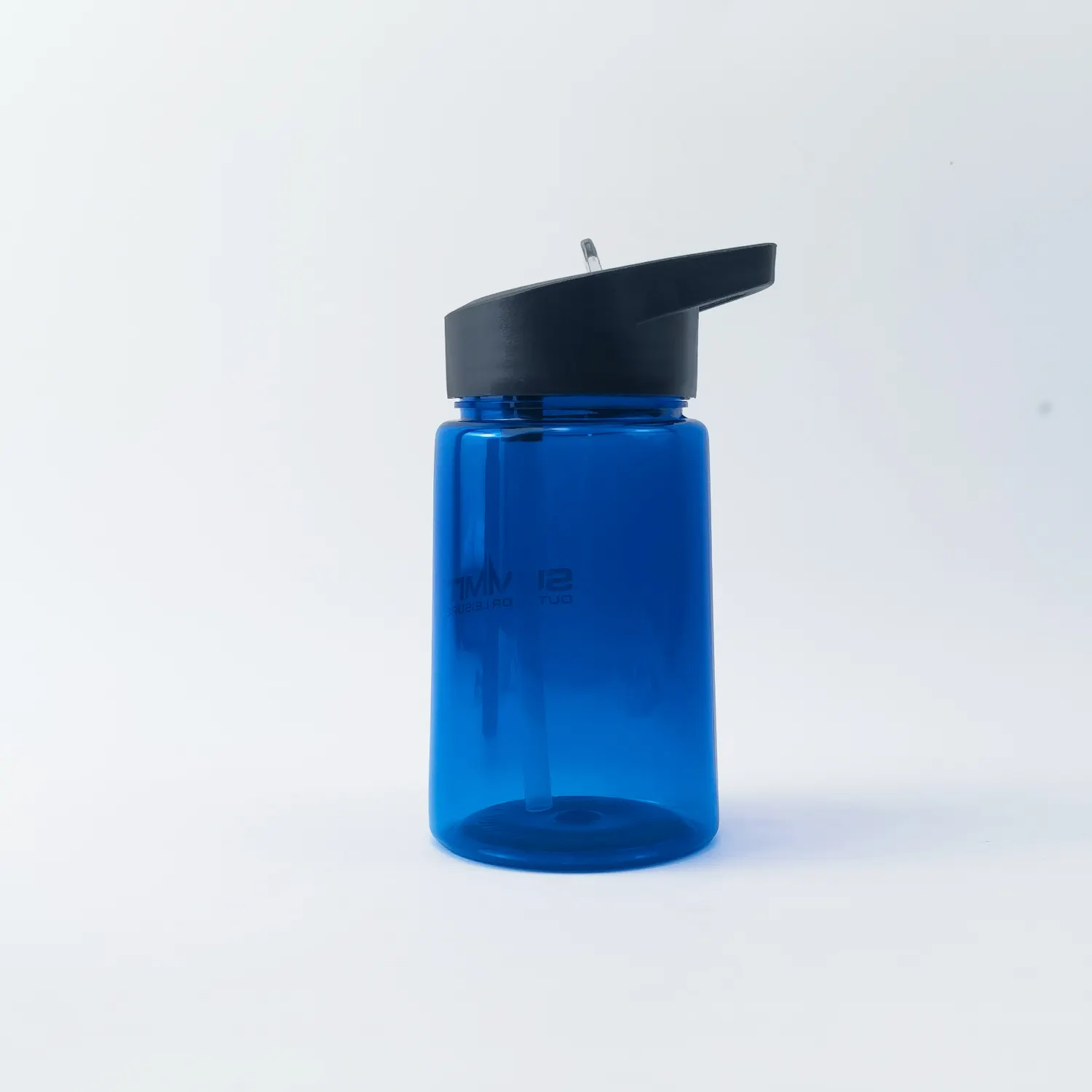 कस्टम BPA फ्री किड्स क्यूट स्पोर्ट्स ड्रिंक प्लास्टिक पानी की बोतल स्ट्रॉ पोर्टेबल क्लियर पानी की बोतल के साथ