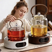 Théière et bouilloire artisanales résistantes à la chaleur avec poignée résistante pour feu ouvert et cuisinières, emballage en boîte colorée