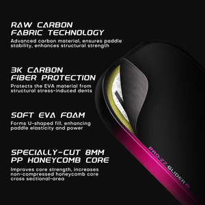 Pickleball Profesional de Alto Nivel Personalizado, Termoformado, Gen3, Aprobado por la USAPA, Núcleo de Panal de Abeja 3K, Fibra de Carbono, Portátil, Sin Bordes - Product Image 2