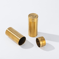 Lot de 2 salières et poivrières uniques en acier inoxydable 304 pots à épices dorés étanches bouteilles à épices
