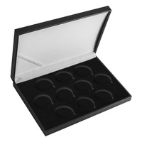 Caja de exhibición de monedas de desafío con logotipo personalizado, de terciopelo PU de 40 mm, superventas al por mayor, caja de regalo de terciopelo para monedas
