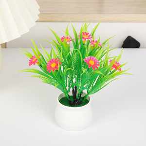 Planta Artificial de Margarita en Maceta de Yiwu Datuo Florist, 12x16cm, Mini Planta Verde, Decoración para el Hogar, Adorno para Bodas - Product Image 4