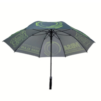 Parapluie de golf pour adultes 130 cm, à ouverture automatique, avec cadre en fibre de verre, motif droit, imperméable, personnalisable avec logo, vente en gros d'usine à prix abordable