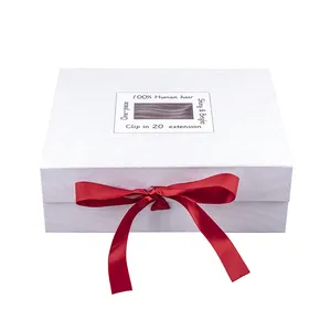 Jinbar Custom Manufacture Gift Satin Hair Packaging Wig Installation Kit Box White Boxes For Packiging