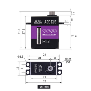AGFRC A20CLS HV RC Metálico Programable para Juguetes de Radiocontrol y Piezas de Coches RC - Product Image 3