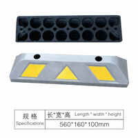 Pare-voiture en plastique robuste Xinhong de 560 mm avec signalisation STOP réfléchissante, gris, pour parking souterrain