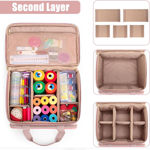 Caja de herramientas de costura <span class=keywords><strong>para</strong></span> el hogar, kit <span class=keywords><strong>para</strong></span> el hogar, dedal, suministros de costura, kit de almacenamiento, bolsa de almacenamiento de costura, Maleta de costura portátil - Product Image 2