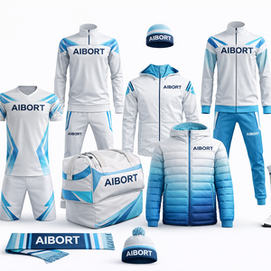 Conjunto de Entrenamiento de Fútbol Aolan de Alta Calidad, Camiseta de Manga Corta, Pantalones Largos, Chaqueta, Mochila, Uniforme de Fútbol Personalizado para Equipos - Product Image 1