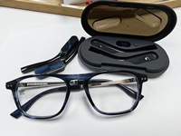 Gafas Inteligentes Magnéticas Reemplazables con Bloqueo de Luz Azul, Auriculares Bluetooth de Oreja Abierta para Llamadas