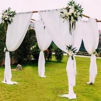 Voilages de plafond, rubans suspendus, drapages de tentes pour mariages et fêtes, en tissu blanc, mailles transparentes, douces et légères