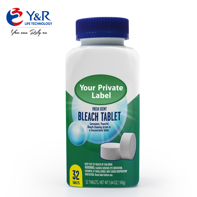 OEM Bleach Tablet Highly Concentrated for All Surface Clean No Toxic Quickly Remove Stubborn Stains Dose Use