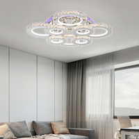Lustre de plafond moderne en cristal pour salon de luxe, rythme musical, 4160lm, pour hall d'hôtel