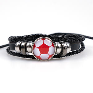 2025 Sporty Bracelet Soccer Basketball Rugby Volleyball Baseball Fan Leather Bracelet Souvenir <b>Gift</b> Ball <b>Themed</b> <b>Christmas</b> <b>Gifts</b> - Product Image 6