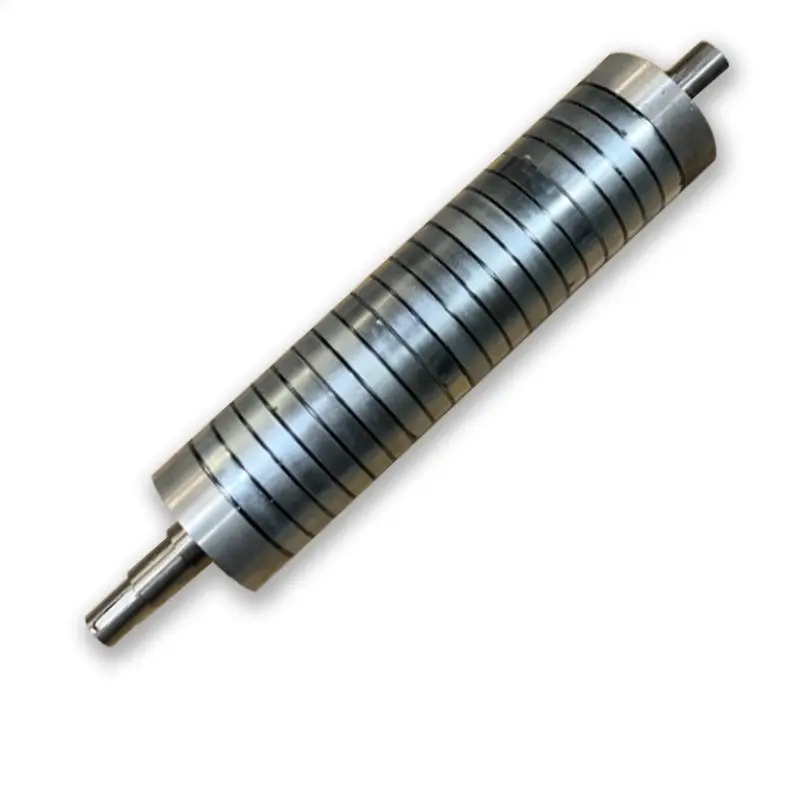 12000 gauss vĩnh viễn Neodymium băng tải từ tính Con lăn nam châm trống tách từ đầu pullley để tái chế & phân loại