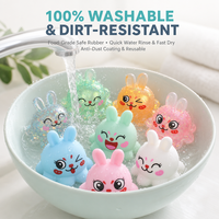 Jouet Squishy Lapin Mignon, Figurine Animale Lapin Colorée, Doux au Toucher, Jouet Sensoriel Anti-Stress, Cadeau pour Enfants et Adultes, Présentoir de Vente au Détail
