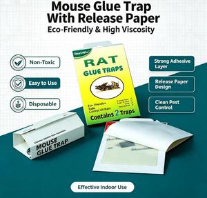 Piège à souris de haute qualité avec papier de retrait, plaque collante en gel jetable et portable, adhésif puissant pour rats - Product Image 1