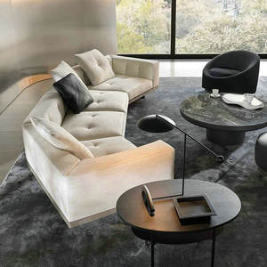 意大利设计现代沙发客厅沙发豪华模块化沙发黑色组合切斯特菲尔德迪伦沙发 - Product Image 6