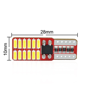 Ampoule LED G-View T10 158 161 168 <span class=keywords><strong>194</strong></span> W5W à culot cannelé W5W <span class=keywords><strong>194</strong></span> CANBUS 24smd 4014 pour éclairage automobile - Product Image 2