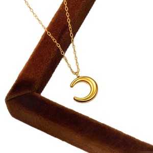 Cadena de Eslabones de Acero Inoxidable Chapada en Oro de 18K Haomi <span class=keywords><strong>Moon</strong></span> con Diamantes, Regalo de Aniversario o Compromiso Moderno para Ocasiones Elegantes - Product Image 3