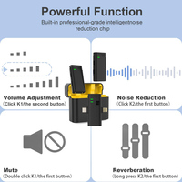 Microphone Lavalier sans fil portable 2.4GHz Microphone de conférence USB avec connecteur de type C pour téléphone et ordinateur