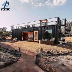 Rumah Kontainer Pengiriman Mewah 20ft 40ft yang Dikustomisasi, Struktur Baja Prefab Portabel untuk Kantor Toko Kontemporer - Product Image 2