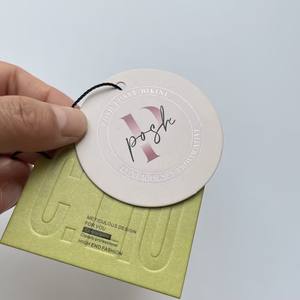 Étiquette suspendue personnalisée en papier kraft imprimé pour vêtements, étiquette noire, étiquette de prix, étiquette de marque pour bijoux et vêtements - Product Image 6