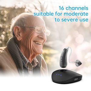 Audífonos Recargables para Personas Mayores, Audífonos Digitales BTE Multicanal Avanzados, Larga Duración <span class=keywords><strong>de</strong></span> 30 <span class=keywords><strong>Horas</strong></span> - Product Image 2