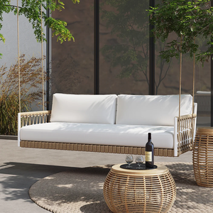 Sunway, venta al por mayor, muestra gratis, impermeable, de aluminio, dormitorio, jardín, Patio, balcón, columpio al aire libre, mecedora de ratán - Product Image 2