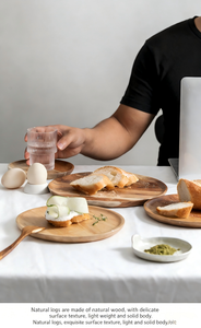 Plateaux <span class=keywords><strong>de</strong></span> service ronds en bois <span class=keywords><strong>de</strong></span> chêne africain, acacia et teck <span class=keywords><strong>de</strong></span> haute qualité pour la restauration – Vente en gros usine - Product Image 6