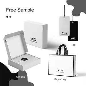 Lipack 백색 포장 상자 및 종이 봉투 포장을위한 맞춤형 로고 골판지 상자