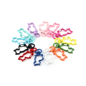 Heart Shaped Metal Clasps Hooks Jewelry Findings <b>Baking</b> Painted Colorful Keychain Buckle For DIY <b>Accessories</b> - Product Image 5